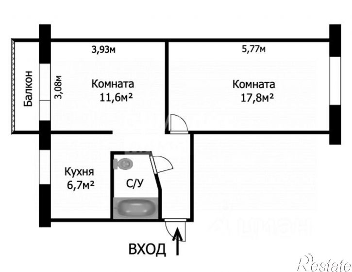 2-комн квартира Томский район, Моряковский Затон с.